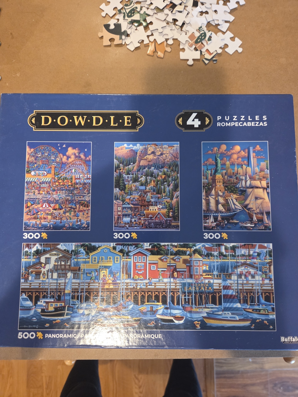 NIB Dowdle 4 Puzzles in 1 Jigsaw Puzzle Set